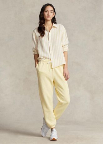 Pantalones deportivos de polar Ralph Lauren para mujer en amarillo