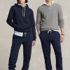 Pantalones deportivos de polar Ralph Lauren para mujer en color azul marino Pantalones deportivos de polar Ralph Lauren para mujer en color azul marino