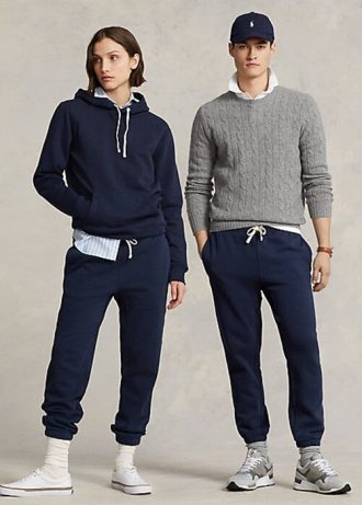 Pantalones deportivos de polar Ralph Lauren para mujer en color azul marino Pantalones deportivos de polar Ralph Lauren para mujer en color azul marino
