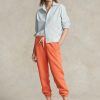 Pantalones deportivos de polar Ralph Lauren para mujer en color naranja
