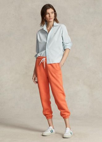 Pantalones deportivos de polar Ralph Lauren para mujer en color naranja