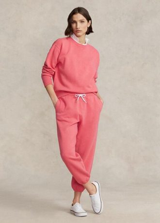 Pantalones deportivos de polar Ralph Lauren para mujer en color rosa