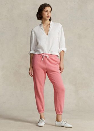 Pantalones deportivos de polar Ralph Lauren para mujer en color rosa