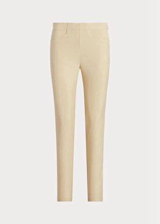 Pantalones deportivos elásticos de golf Ralph Lauren para mujer en color caqui