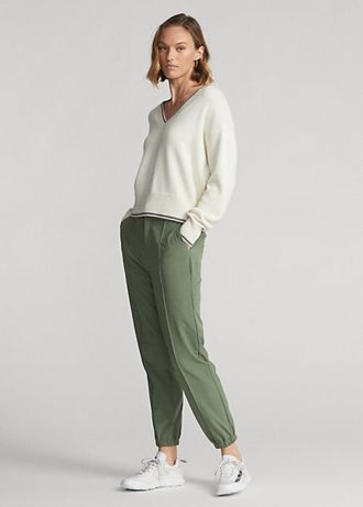 Pantalones deportivos elásticos en cuatro direcciones Ralph Lauren para mujer, color verde