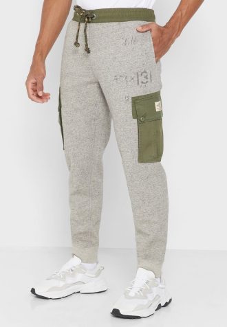 Pantalones deportivos estampados Ralph Lauren grises para hombre