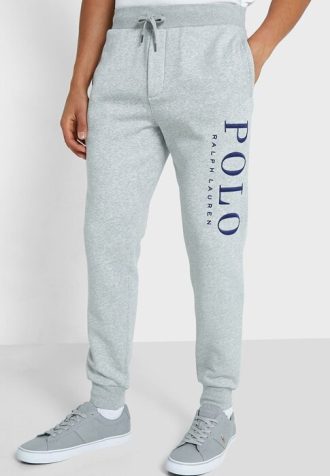 Pantalones deportivos grises con el logotipo de Ralph Lauren para hombre
