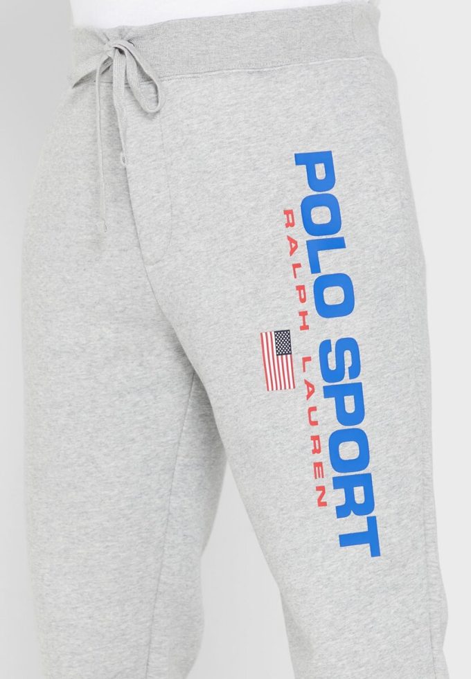 Pantalones deportivos grises con el logotipo de Ralph Lauren para hombre Pantalones deportivos grises con el logotipo de Ralph Lauren para hombre