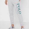 Pantalones deportivos grises con puños y logotipo de Ralph Lauren para hombre Pantalones deportivos grises con puños y logotipo de Ralph Lauren para hombre