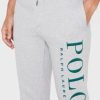 Pantalones deportivos grises con puños y logotipo de Ralph Lauren para hombre Pantalones deportivos grises con puños y logotipo de Ralph Lauren para hombre