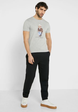 Pantalones deportivos negros con cordón de Ralph Lauren para hombre