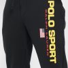 Pantalones deportivos negros con el logotipo de Ralph Lauren para hombre Pantalones deportivos negros con el logotipo de Ralph Lauren para hombre
