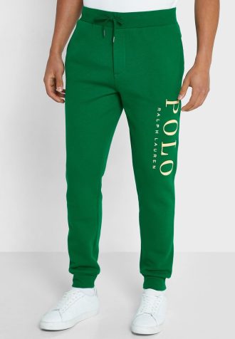 Pantalones deportivos verdes con el logotipo de Ralph Lauren para hombre