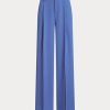 Pantalones plisados de georgette Ralph Lauren para mujer en azul Pantalones plisados de georgette Ralph Lauren para mujer en azul