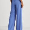 Pantalones plisados de georgette Ralph Lauren para mujer en azul Pantalones plisados de georgette Ralph Lauren para mujer en azul