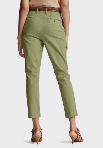 Pantalones rectos cortos Ralph Lauren verdes para mujer