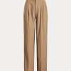 Pantalones rectos de mezcla de lana Ralph Lauren para mujer, color marrón Pantalones rectos de mezcla de lana Ralph Lauren para mujer, color marrón