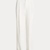 Pantalones rectos de satén Ralph Lauren para mujer, color blanco Pantalones rectos de satén Ralph Lauren para mujer, color blanco