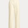 Pantalones tobilleros de algodón elástico de doble cara Ralph Lauren para mujer en color crema Pantalones tobilleros de algodón elástico de doble cara Ralph Lauren para mujer en color crema