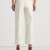 Pantalones tobilleros de algodón elástico de doble cara Ralph Lauren para mujer en color crema Pantalones tobilleros de algodón elástico de doble cara Ralph Lauren para mujer en color crema