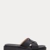 Pantuflas de charol Ralph Lauren Kelsie para mujer, color negro Pantuflas de charol Ralph Lauren Kelsie para mujer, color negro