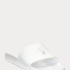 Pantuflas Ralph Lauren Big Pony blancas para mujer Pantuflas Ralph Lauren Big Pony blancas para mujer