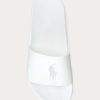 Pantuflas Ralph Lauren Big Pony blancas para mujer Pantuflas Ralph Lauren Big Pony blancas para mujer