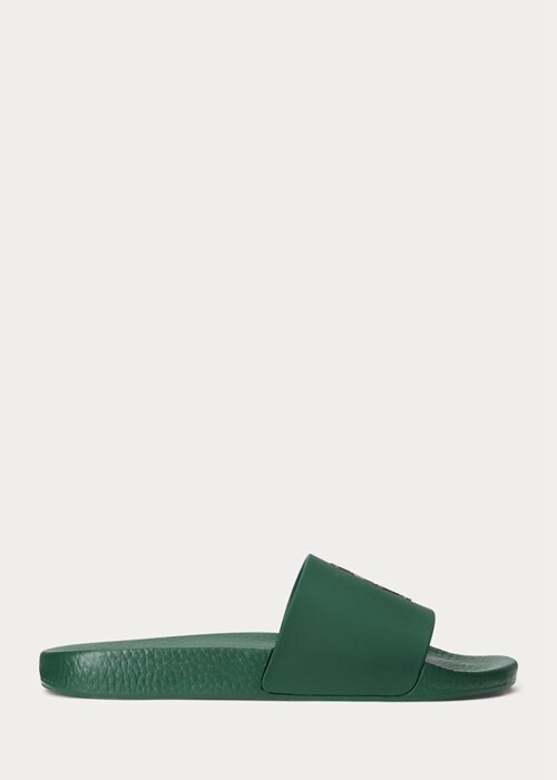 Pantuflas Ralph Lauren Polo Bear verdes para hombre Pantuflas Ralph Lauren Polo Bear verdes para hombre