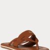 Pantuflas Ralph Lauren Rosalind marrones para mujer
