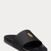 Pantuflas Ralph Lauren Signature Pony para hombre, color negro y dorado Pantuflas Ralph Lauren Signature Pony para hombre, color negro y dorado