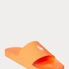 Pantuflas Ralph Lauren Signature Pony para hombre en color naranja y blanco Pantuflas Ralph Lauren Signature Pony para hombre en color naranja y blanco