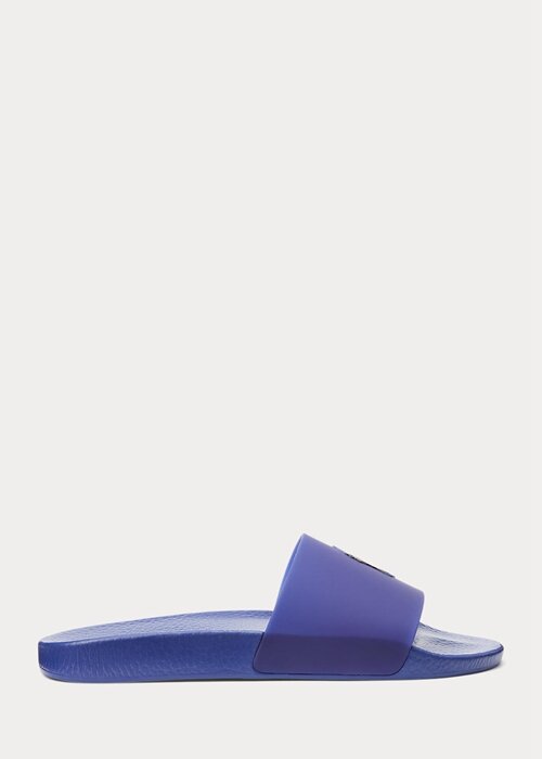 Pantuflas termocromáticas Ralph Lauren Signature Pony para hombre, color morado y rosa Pantuflas termocromáticas Ralph Lauren Signature Pony para hombre, color morado y rosa