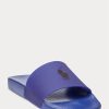 Pantuflas termocromáticas Ralph Lauren Signature Pony para hombre, color morado y rosa Pantuflas termocromáticas Ralph Lauren Signature Pony para hombre, color morado y rosa