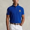 Polo Ralph Lauren Classic Fit con escudo de malla azul para hombre Polo Ralph Lauren Classic Fit con escudo de malla azul para hombre