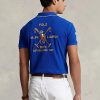 Polo Ralph Lauren Classic Fit con escudo de malla azul para hombre Polo Ralph Lauren Classic Fit con escudo de malla azul para hombre