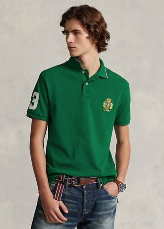 Polo Ralph Lauren Classic Fit Crest Mesh para hombre, color verde