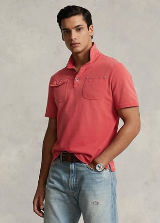 Polo Ralph Lauren de corte clásico con bolsillo de malla para hombre