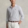 Polo Ralph Lauren de corte entallado con diseño de ojo de pájaro en gris para hombre Polo Ralph Lauren de corte entallado con diseño de ojo de pájaro en gris para hombre