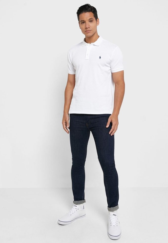 Polos blancos esenciales Ralph Lauren para hombre Polos blancos esenciales Ralph Lauren para hombre