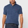 Polos básicos de malla Ralph Lauren azules para hombre