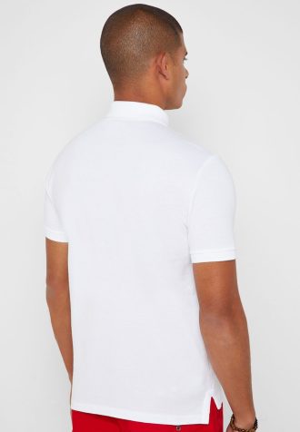 Polos básicos de malla Ralph Lauren blancos para hombre