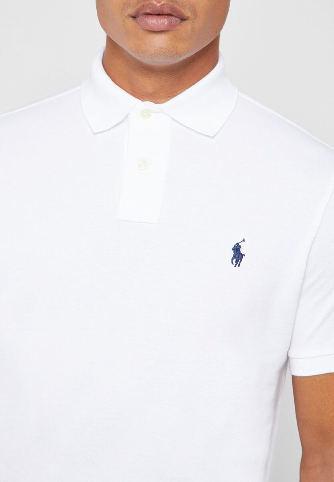 Polos básicos de malla Ralph Lauren blancos para hombre