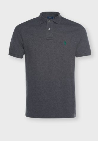 Polos básicos de malla Ralph Lauren grises para hombre
