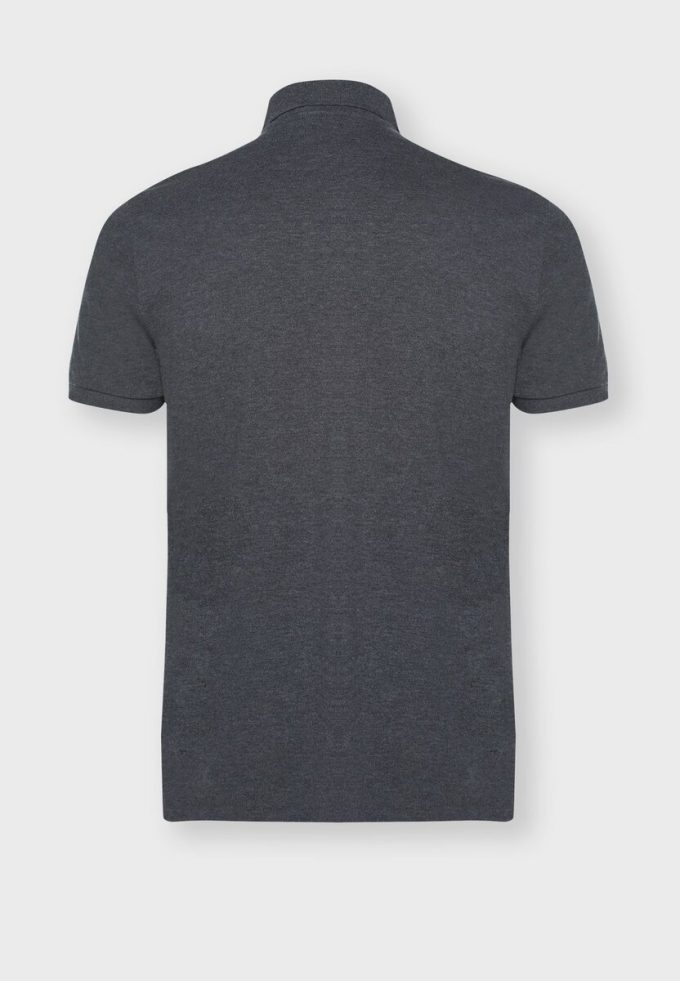Polos básicos de malla Ralph Lauren grises para hombre
