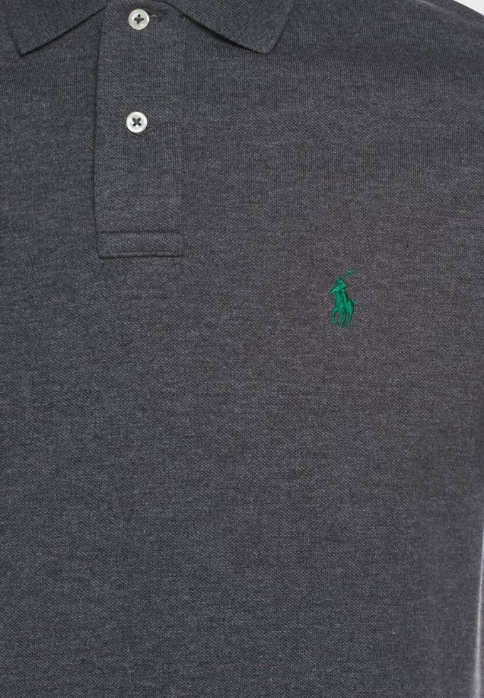Polos básicos de malla Ralph Lauren grises para hombre