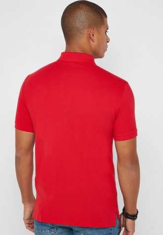Polos básicos de malla Ralph Lauren rojos para hombre