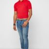 Polos básicos de malla Ralph Lauren rojos para hombre Polos básicos de malla Ralph Lauren rojos para hombre