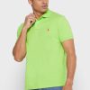 Polos básicos de malla Ralph Lauren verdes para hombre