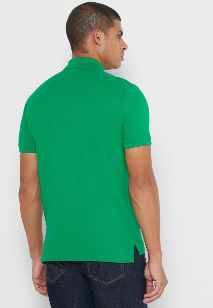 Polos básicos de malla Ralph Lauren verdes para hombre Polos básicos de malla Ralph Lauren verdes para hombre