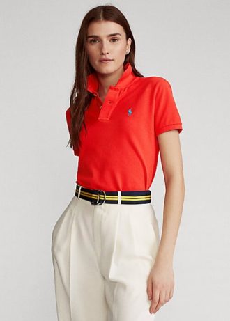 Polos de malla de corte clásico Ralph Lauren para mujer de Rose